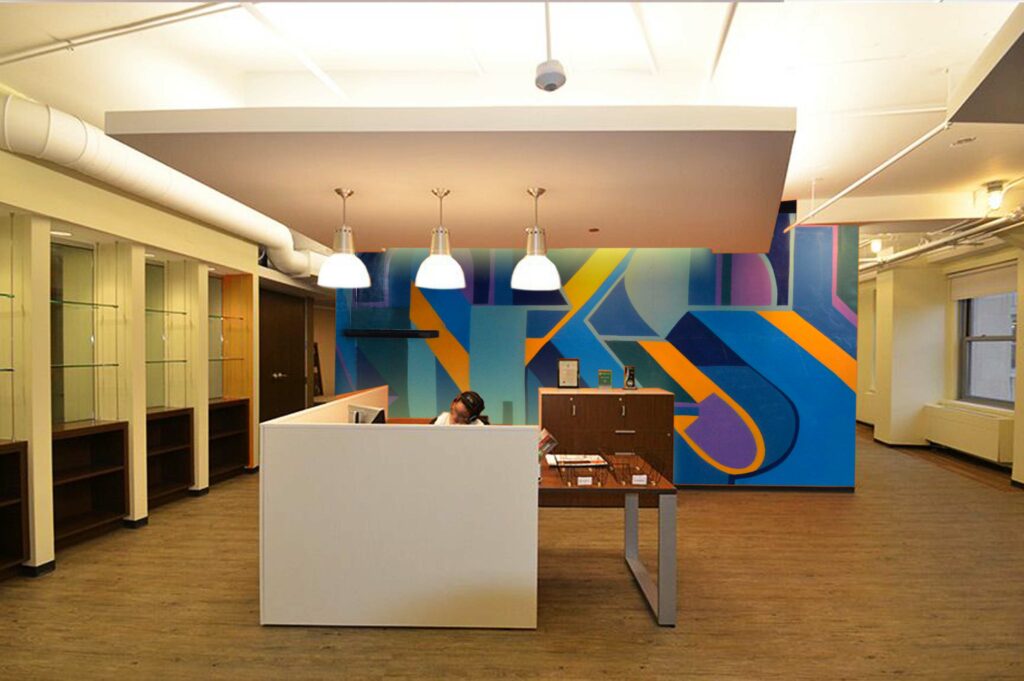 Graffiti Typographic Business Wallpainting Office Hotel Lobby
