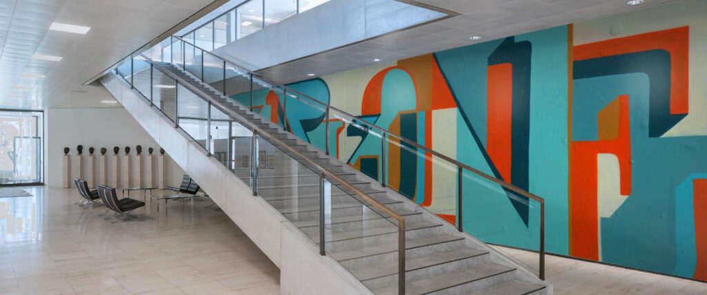 Graffiti Typographic Business Office Building Wall Painting