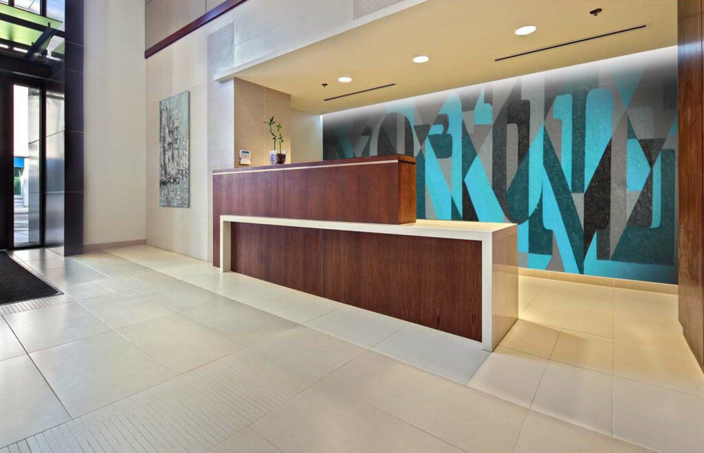 Graffiti Typographic Business Lobby Painting