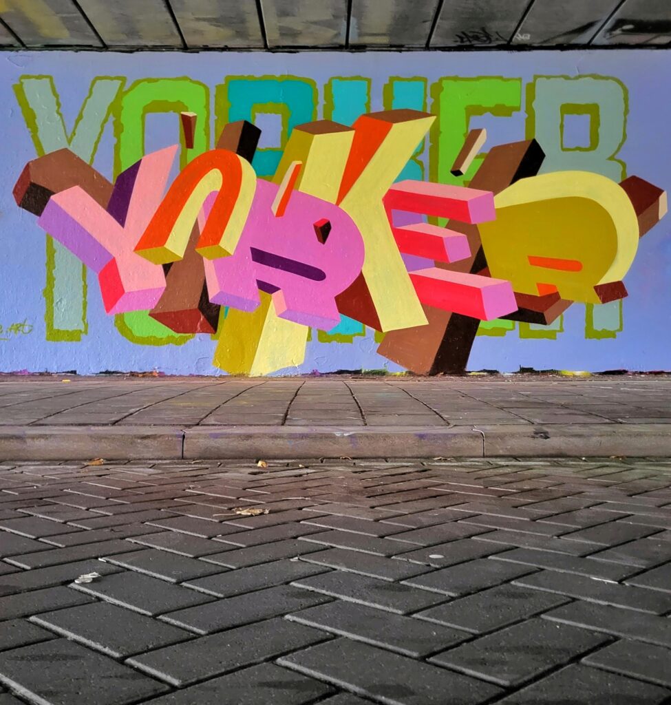 Graffiti Art Typographic Abstract Mural
