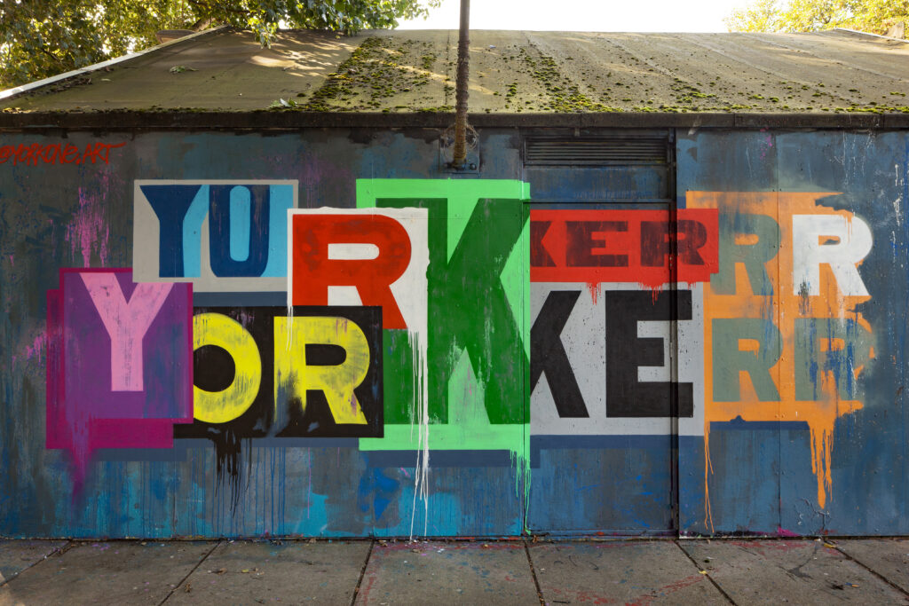 Graffiti Mural Typographic Style Letters Music
