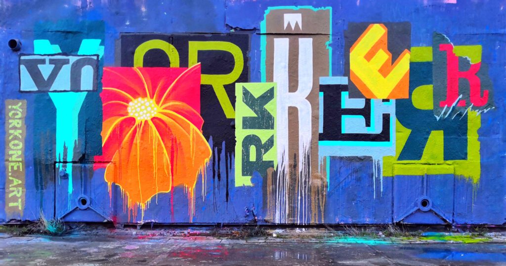 Graffiti Mural Typographic Poster Style
