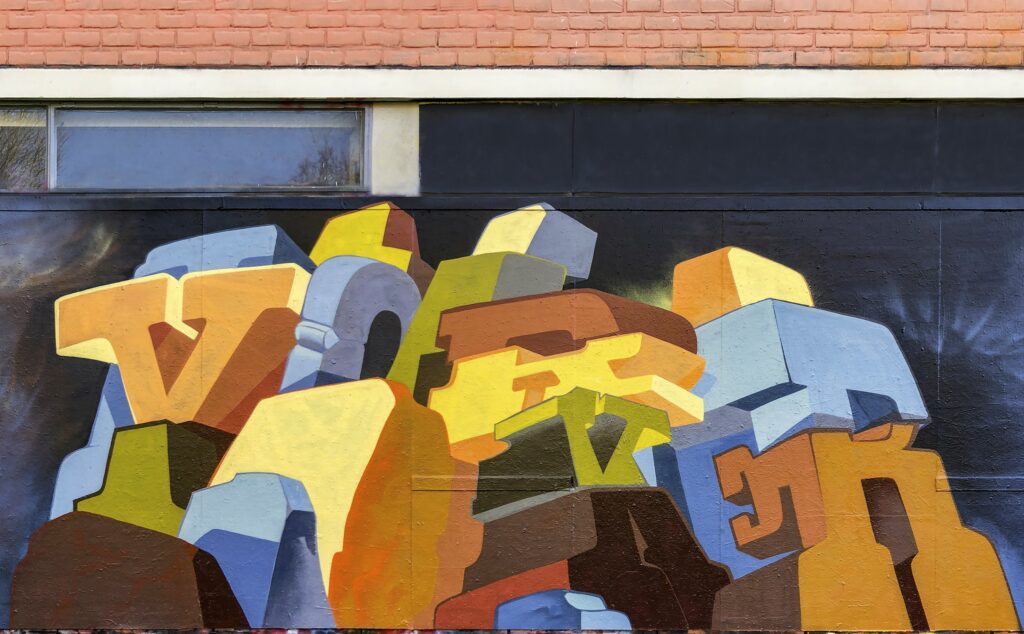 Graffiti Art Typographic Abstract Mural Wallart